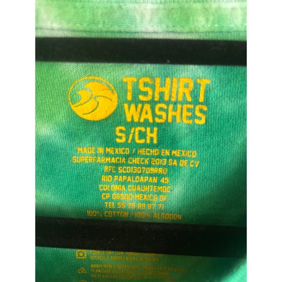 Surf Playa Del Carmen Tie Dye Green SMALL T Shirt - Picture 3 of 3